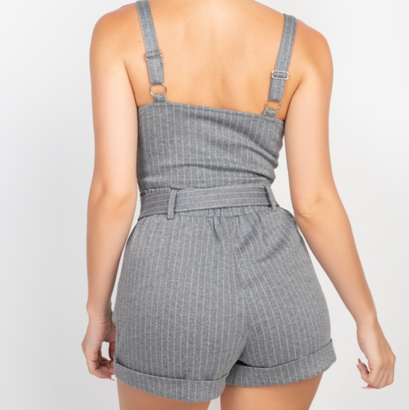 Bustier Tank Top with Jacket and Short Set - Picture 4 of 7